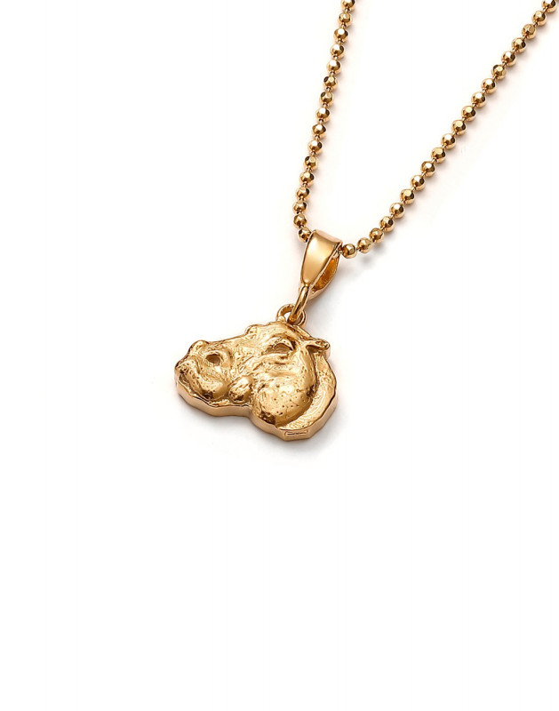 Hipopotam mini talizman ze złoconego srebra_photo1