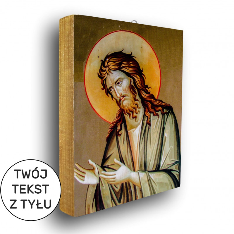Jan Chrzciciel - ikona z  tekstem z tyłu_photo1