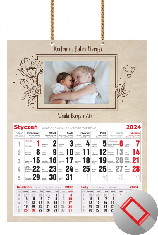 Kalendarz dla Dziadków ze zdjęciem kwiaty_photo1