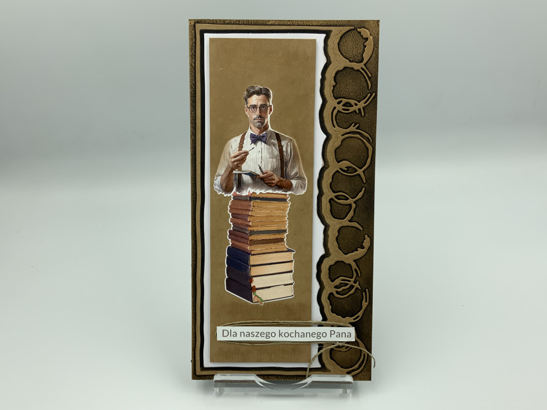 Kartka dla nauczyciela, z kieszenią na czekoladę i zakładką do książki_photo1