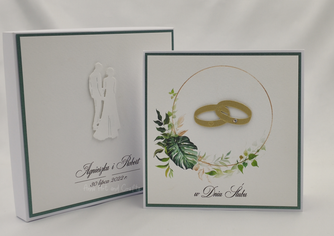 Kartka na ślub z pudełkiem i kopertą W 33B_photo1