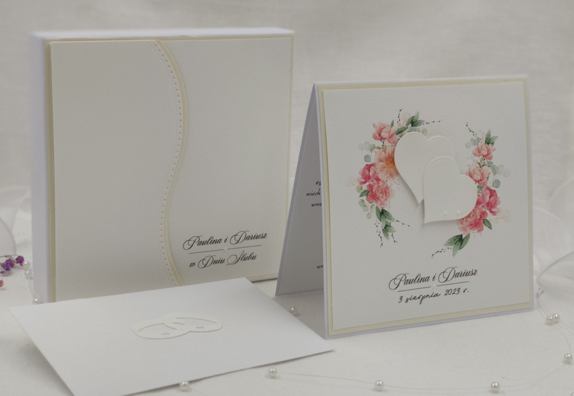 Kartka na ślub z pudełkiem i kopertą W 85D_photo1