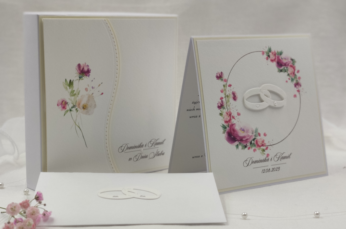 Kartka na ślub z pudełkiem i kopertą W83A_photo1
