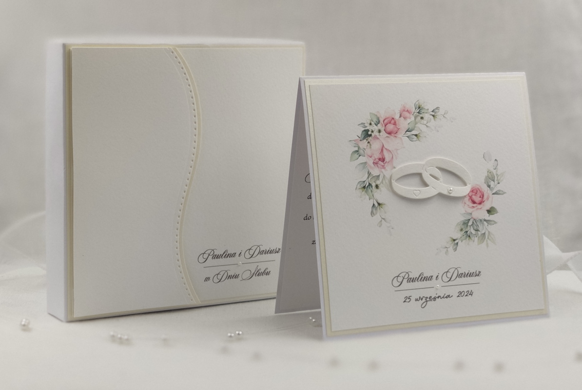 Kartka na ślub z pudełkiem i kopertą WP 26_photo1