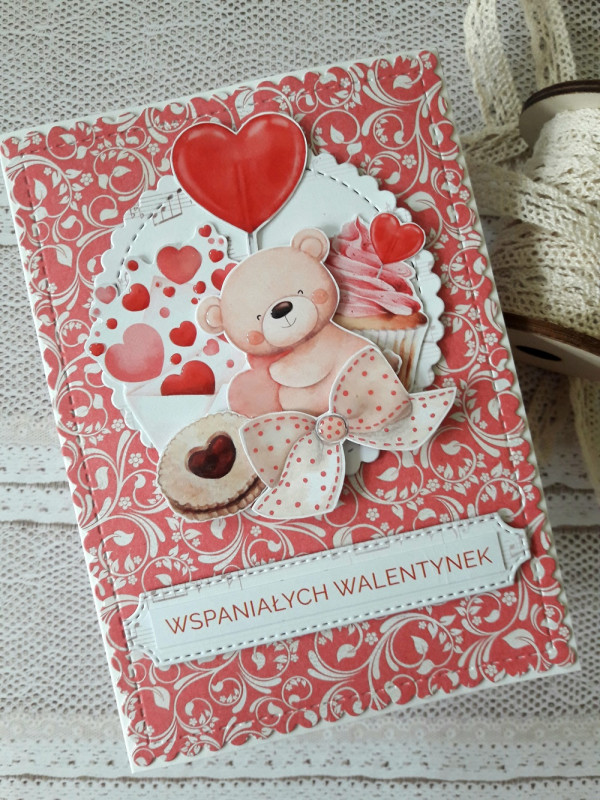 Kartka na walentynki „Wspaniałych Walentynek” - Sklep Online Artyferia