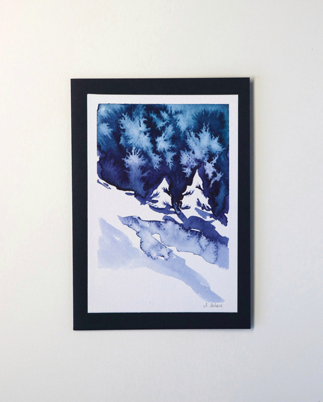Kartka ręcznie malowana zimowa_photo1