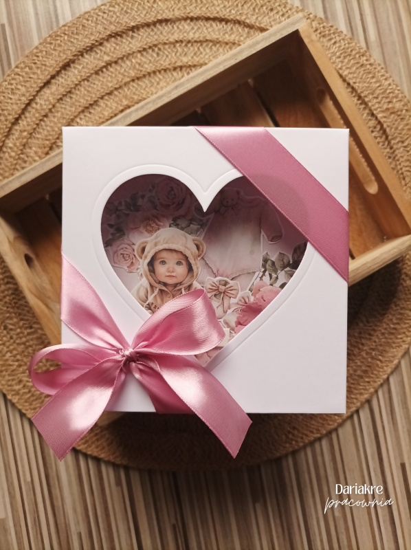 Kartka różowa, narodziny dziecka, roczek, chrzest_photo1