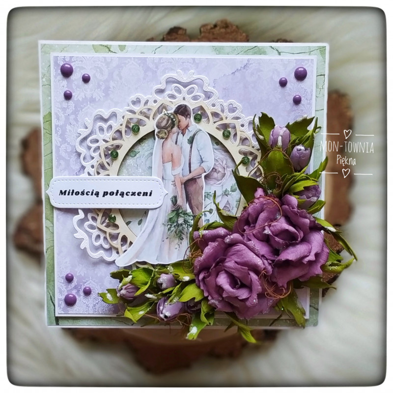 Kartka ślubna fiolety #2_photo1