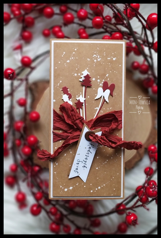 Kartka świąteczna do koperty bordo#1_photo1