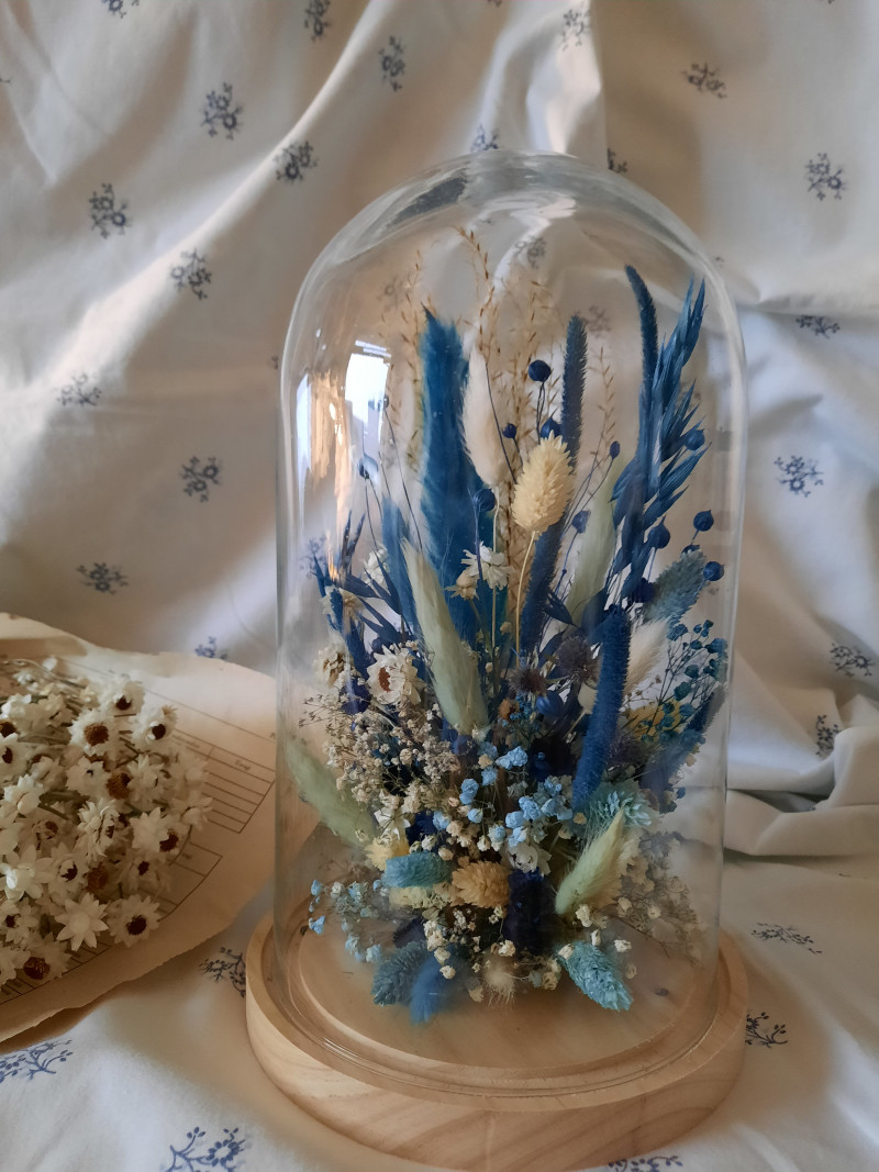 Kopułka wiosenna dekoracja z suszonymi kwiatami_photo1