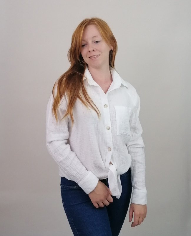 Koszula damska oversize muślinowa biała_photo1