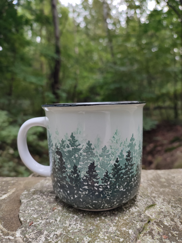 Kubek ceramiczny ręcznie malowany las_photo1