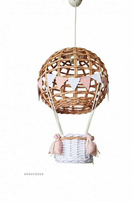 Lampa dziecięca balon handmade natur biały pudróż_photo1