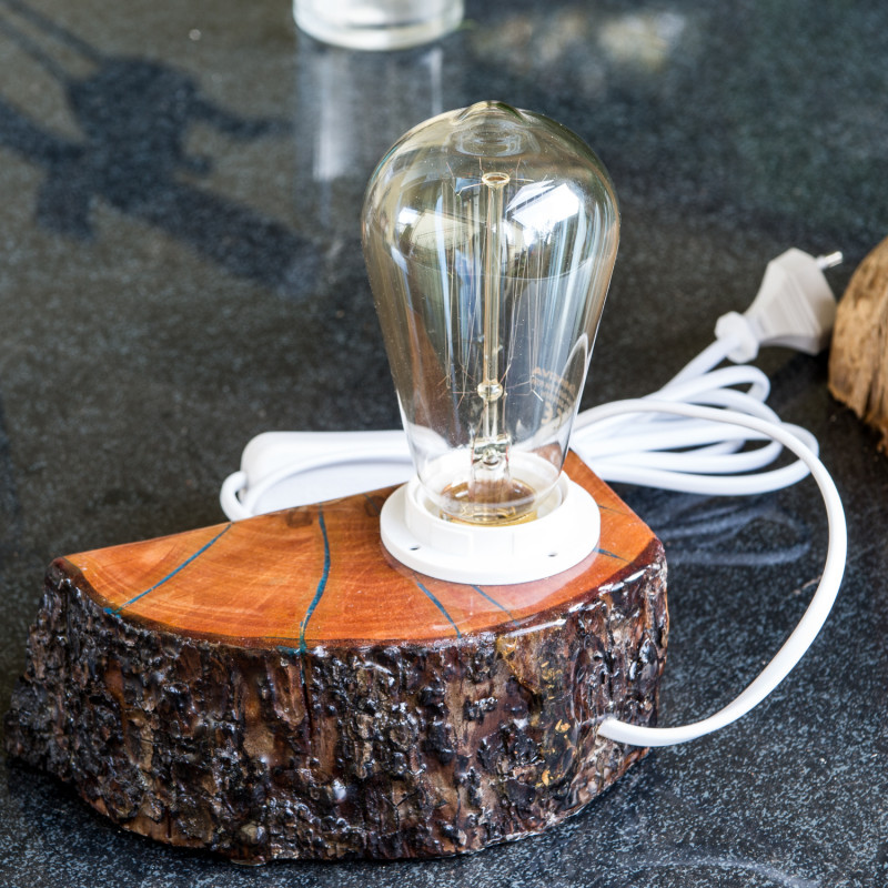 Lampa na biurko/komodę z żywicą epoksydową D16_photo1