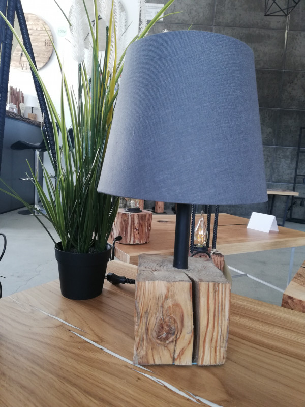 lampa stołowa biurkowa z abażurem drewniana ARALIA_photo1