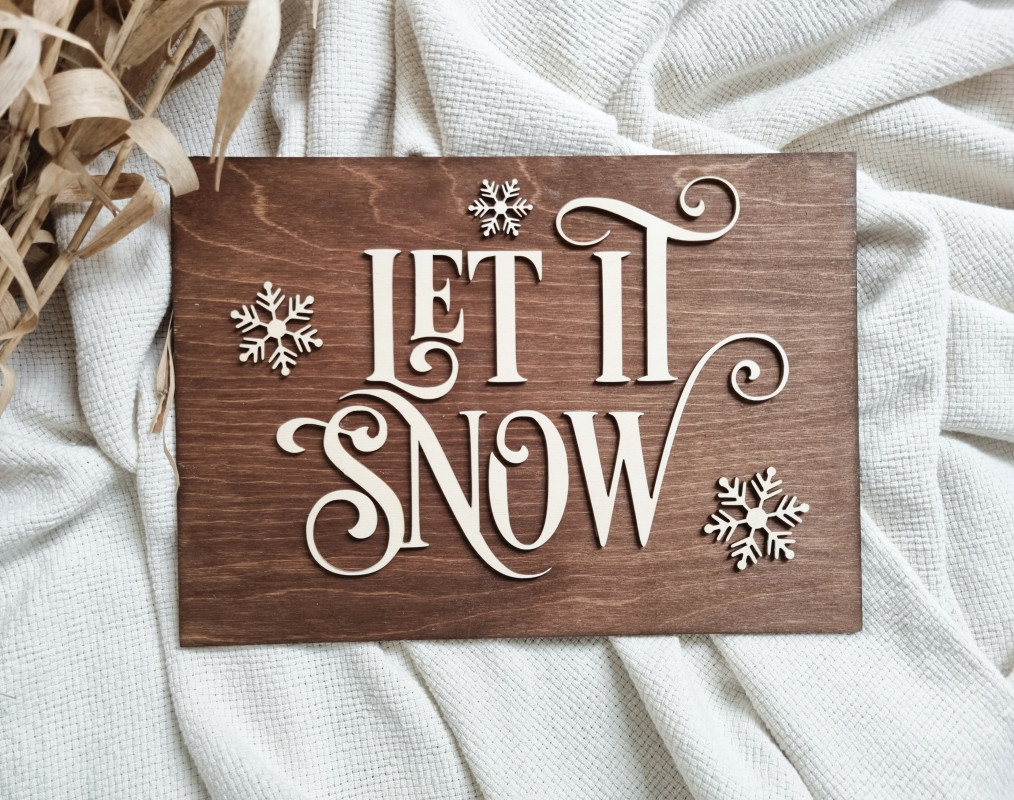LET IT SNOW TABLICZKA dekoracje_photo1