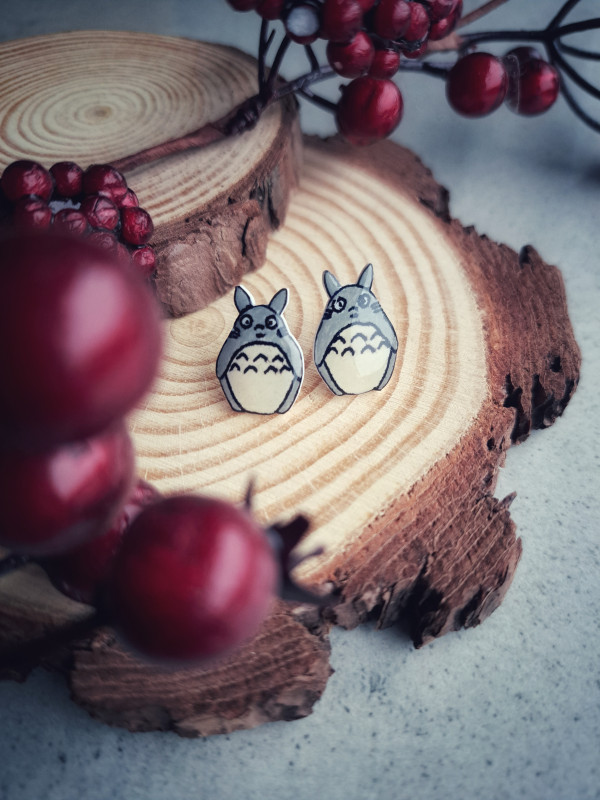 Małe kolczyki sztyfty- Totoro_photo1