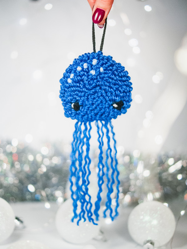 Meduza Diana niebieska - ozdoba na choinkę_photo1