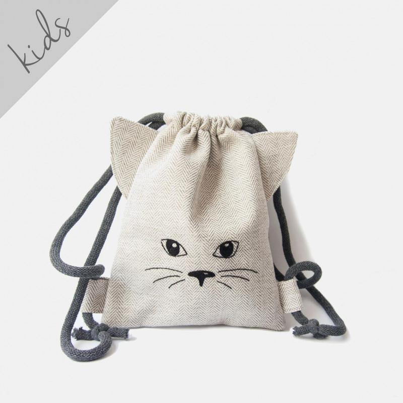 Mini plecaczek kotek w jodełkę_photo1