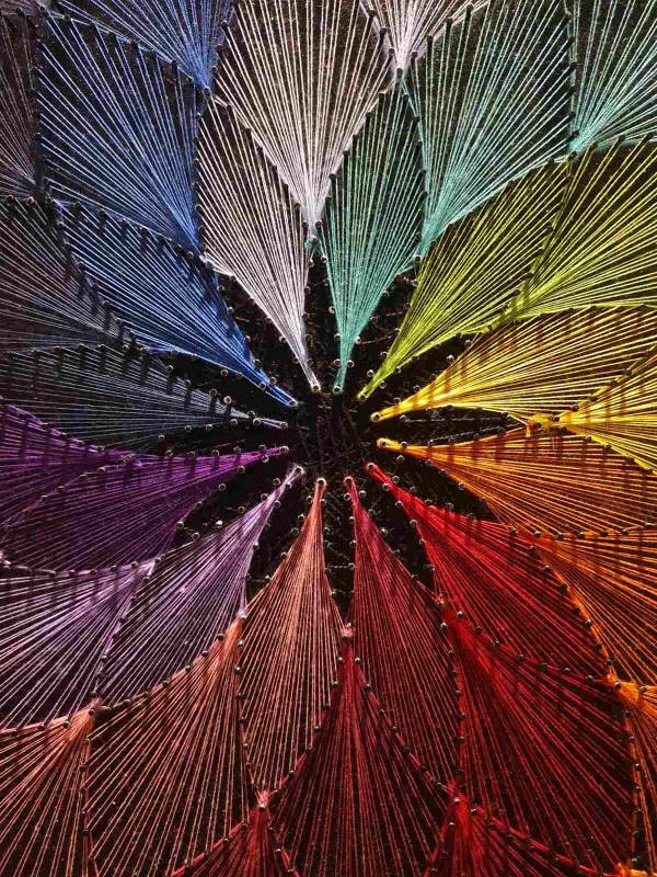 Obraz Mandala, rozeta multikolor, string art_photo1