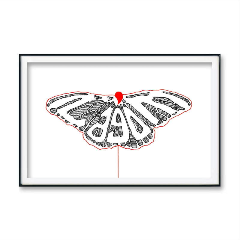 Obraz Motyl Ćma - ilustracja oryginał_photo1