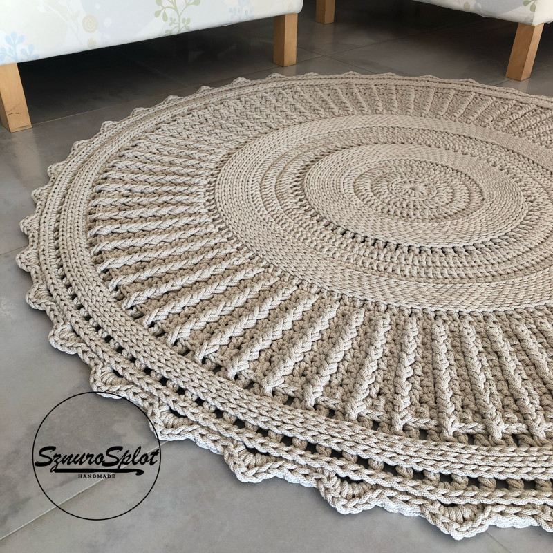 Okrągły dywan ze sznurka o średnicy 140 cm_photo1