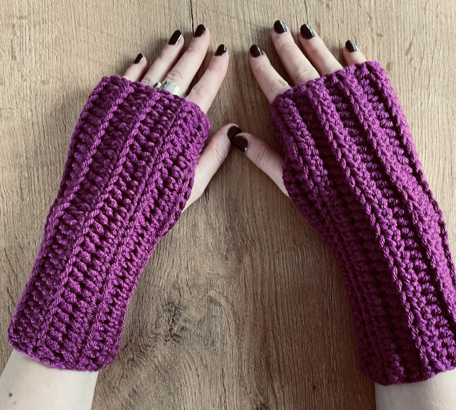 Piękne, ciepłe, długie rękawiczki bez palców mitenki_photo1