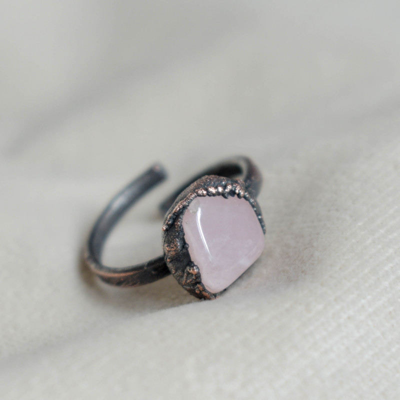 Pink - pierścionek z kwarcem różowym_photo1