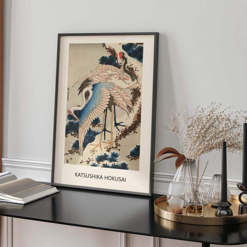 Plakat żurawie - sztuka japońska (8-2-0009)_photo1