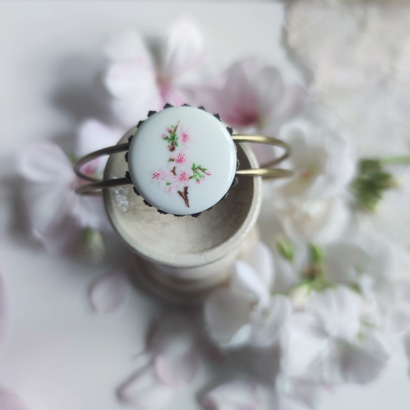 Porcelanowa bransoletka kwiaty wiśni, sakura_photo1
