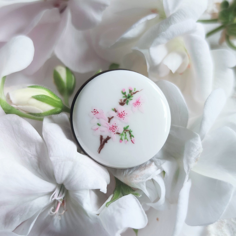 Porcelanowy pierścionek kwiat wiśni sakura_photo1
