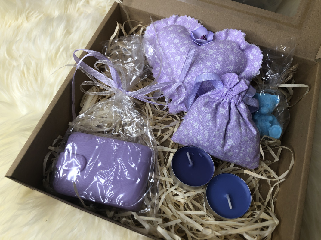 Pudełko lawendowe, mydełko ręcznie robione, serce fioletowe_photo1