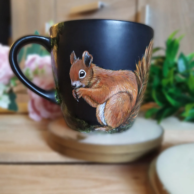 Ręcznie malowany kubek "wiewiórka"_photo1