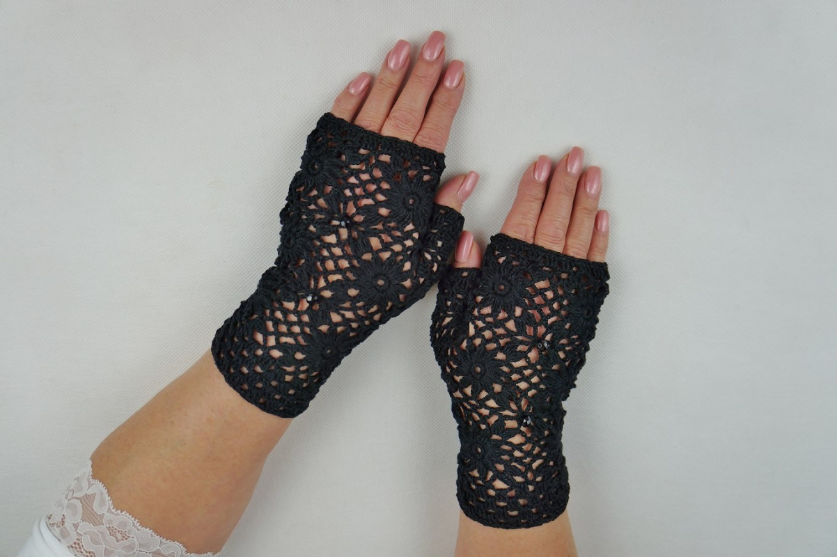 Rękawiczki handmade czarne_photo1