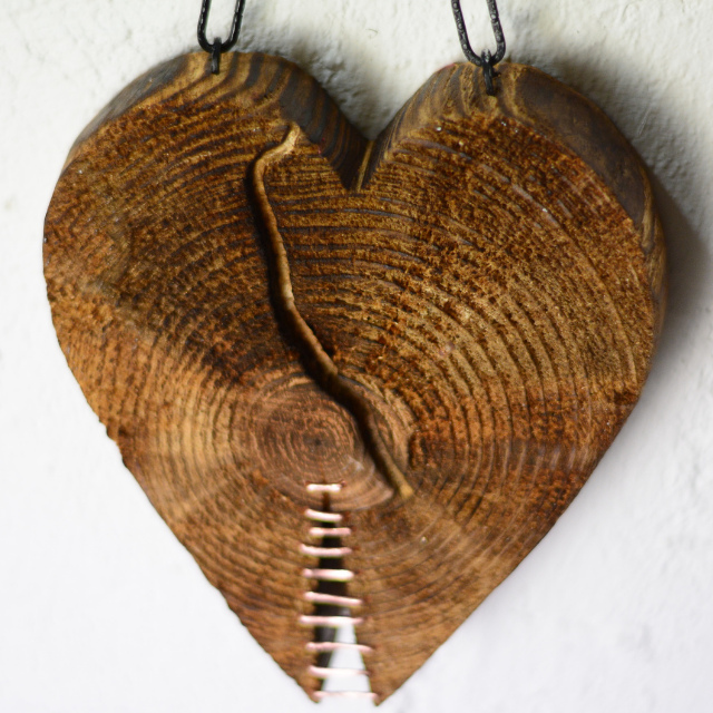 Serce z drewna -oryginalna dekoracja._photo1