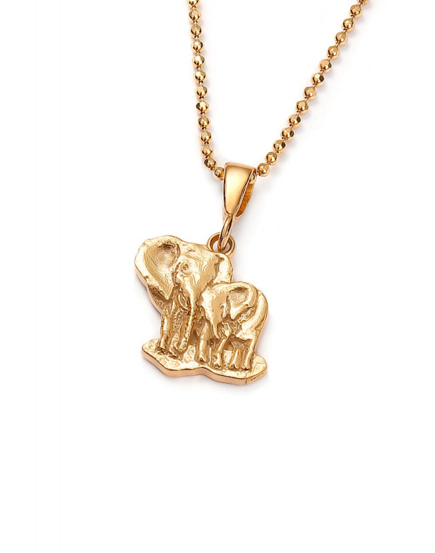 Słonie mini talizman ze złoconego srebra_photo1