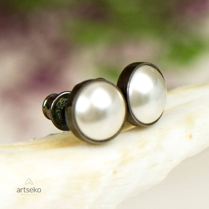 Srebrne sztyfty z perłami Swarovskiego b781_photo1