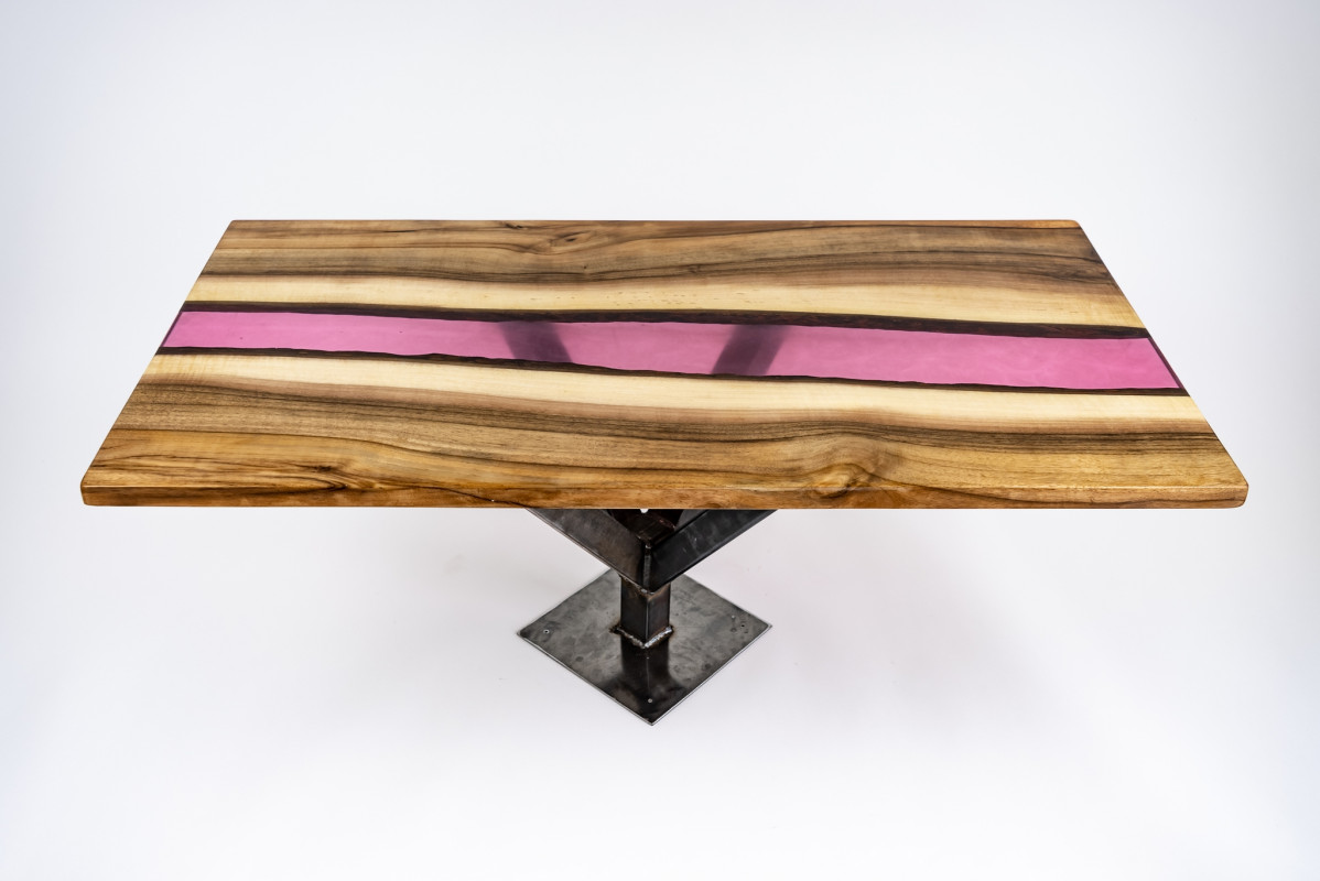Stół / Ława - Różowy Orzech Kanion - 113x60x2,5 cm_photo1