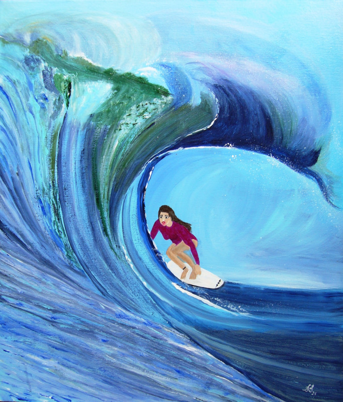Surfing ,akryl. Format 70x60_photo1