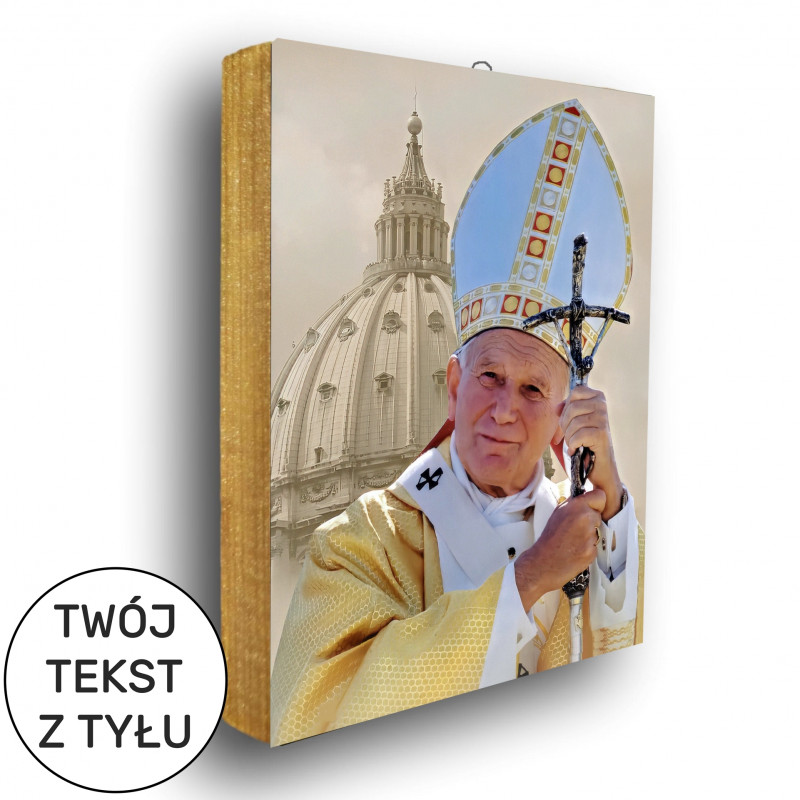 Św. Jan Paweł II - ikona z  tekstem z tyłu_photo1