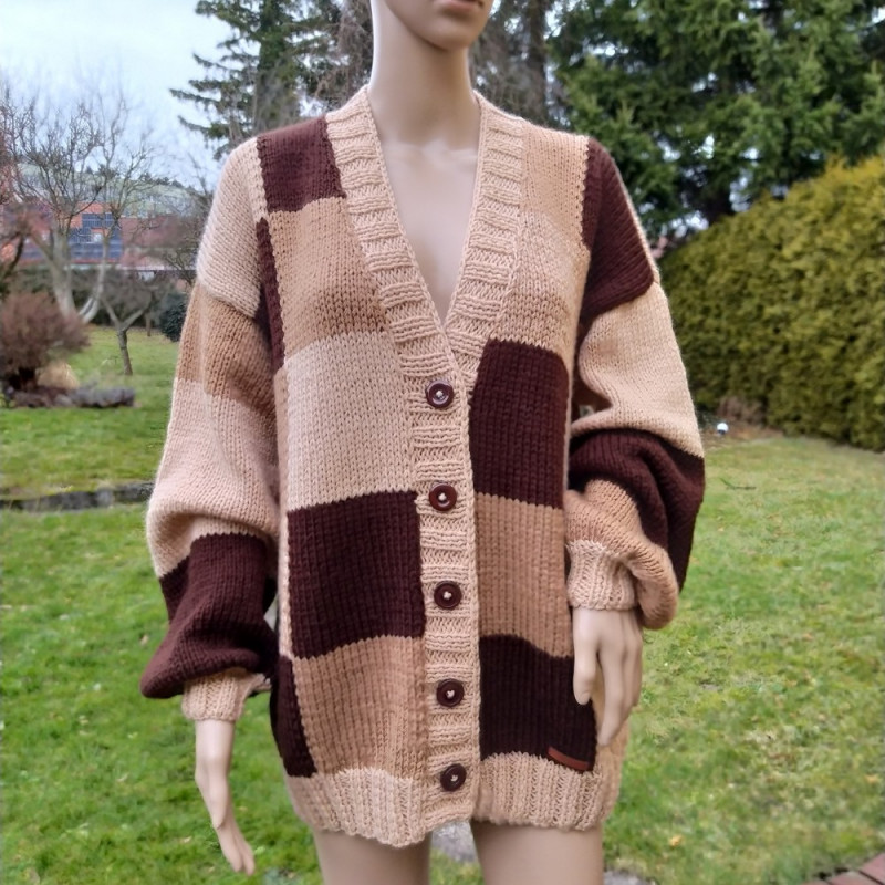 Sweter patchworkowy merino handmade_photo1