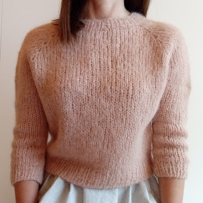 Sweter z alpaki i jedwabiu Rękawy 3/4 rozmiar S_photo1