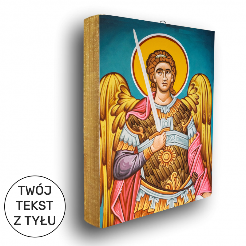 Święty Archanioł  Michał- ikona z tekstem z tyłu_photo1