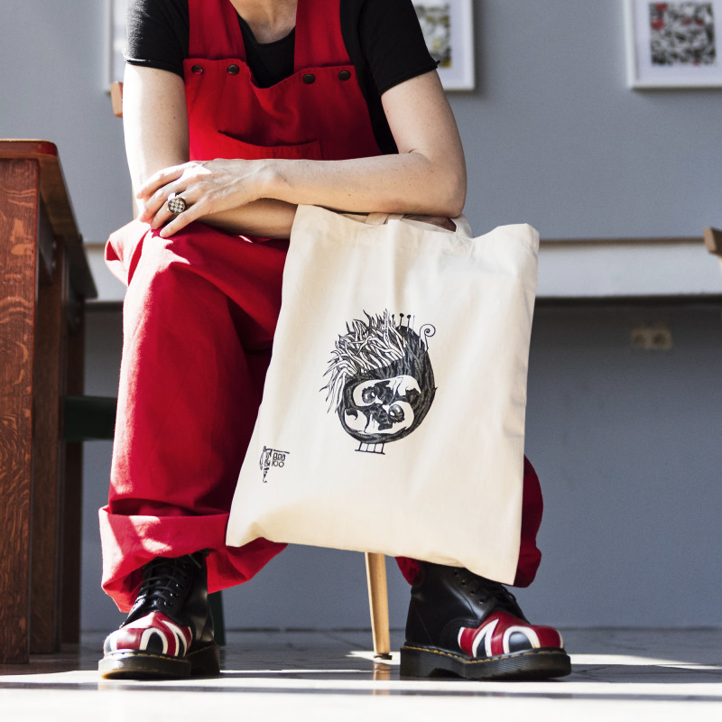 Torba shopper na ramię bawełniana - zodiak Bliźnięta_photo1