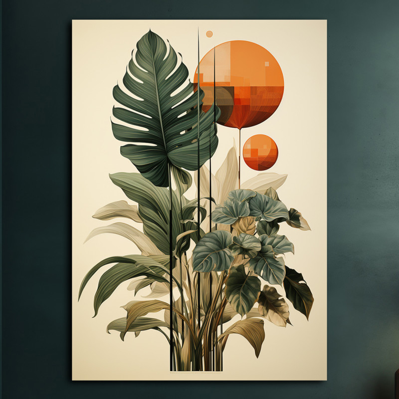 Tropikalne liście - Plakat - Loft, Abstrakcja #17_photo1