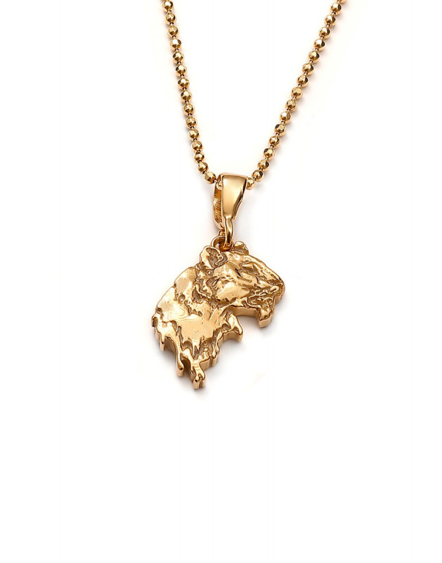 Tygrys mini amulet ze złoconego srebra_photo1