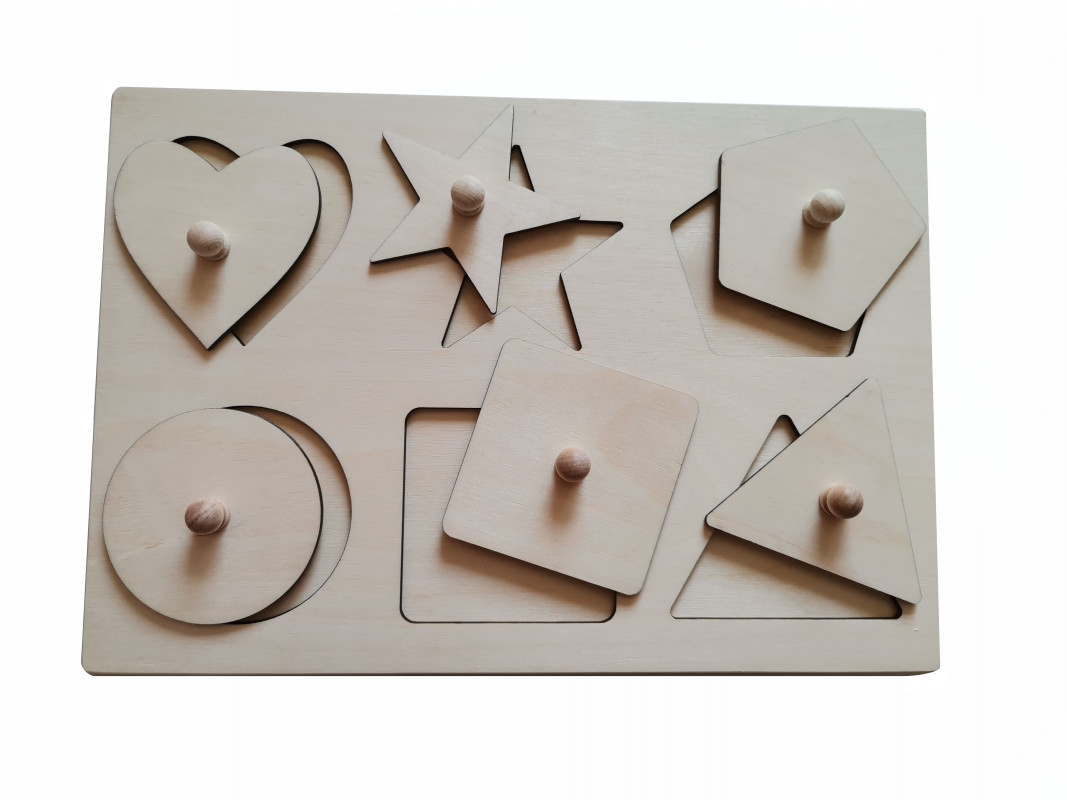 Układanka figury geometryczne naturalne Montessori_photo1