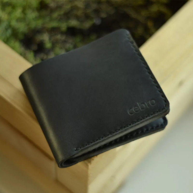 Uniwersalny czarny portfel z kieszonką na monety_photo1