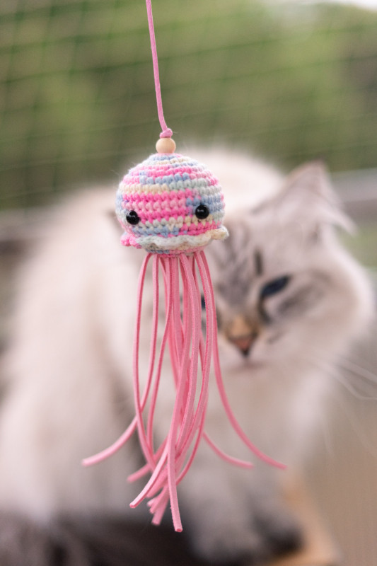 Wędka dla kota Meduza różowa_photo1