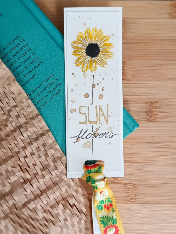 Zakładka ręcznie malowana Słoneczniki z chwostem_photo1